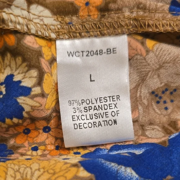 THML Floral Blouse - Blue and Yellow - Picture 10 of 11